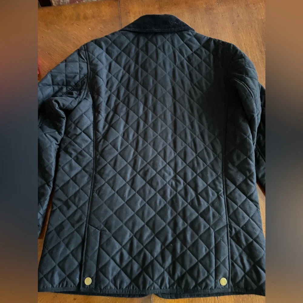 Lauren, Ralph Lauren quilted barn jacket with corduroy collar Large Like New - Picture 2 of 7